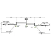 Lampă scialitică LED dublă de tavan PENTALED 63N+63N, 320.000 lux, reglare manuală (1 buc)