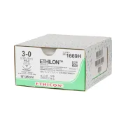 Fir de sutură monofilament neabsorbabil Ethicon Ethilon 3/0, ac 19 mm PS-2 (cutie 36 buc)