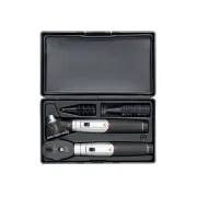 Set diagnostic HEINE MINI 3000 LED cu iluminare directă oftalmoscop și otoscop, negru (1 buc)