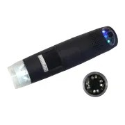 Dermatoscop digital portabil MIC Wi-Fi &amp; USB cu LED polarizat + UV + alb și software (1 buc)