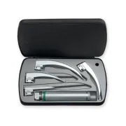 Set laringoscop cu fibre optice HEINE CLASSIC+ LED – 4 lame (Paed 1, Mac 2, Mac 3, Mac 4) cu mâner LED HQ (1 buc)