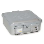 Container sterilizare cu filtru, model mic, înălțime 100 mm, gri (1 buc)