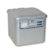 Container sterilizare cu filtru, fund neperforat, înălțime 260 mm, gri (1 buc)