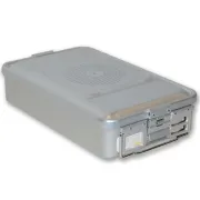 Container sterilizare cu filtru, dimensiune medie, înălțime 100 mm, gri (1 buc)