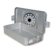 Container sterilizare cu filtru, dimensiune medie, înălțime 100 mm, gri (1 buc)