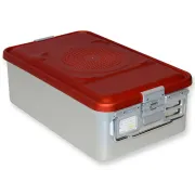 Container sterilizare cu filtru, model mediu, înălțime 150 mm, roșu (1 buc)