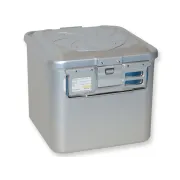 Container sterilizare Barrier System cu valvă, fund neperforat, 285 × 280 mm, înălțime 260 mm, gri (1 buc)