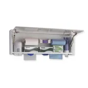 Unitate murală multifuncțională albă pentru dispensere, dimensiune standard, 103 × 20 × 40 cm (1 buc)