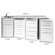 Dulap mobil cu 4 sertare 49 cm, alb (1 buc)