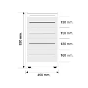 Dulap mobil cu 4 sertare 49 cm, alb (1 buc)
