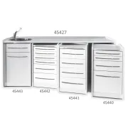 Dulap mobil cu 4 sertare 49 cm, alb (1 buc)