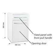 Dulap mobil sub chiuvetă GE4LP, lățime 49 cm, culoare la alegere (1 buc)