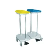 Cărucior portasac cu pedală pentru deschidere, 2 saci (1 buc)