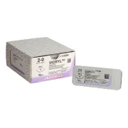 Sutură absorbabilă Ethicon Vicryl 2/0 violet, ac FS-1 24 mm, 70 cm (cutie 36 buc)