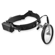 Oglindă frontală LUX-100 CLAR cu iluminare cu bec 6V, diametru 100 mm, baterie pe bandă (1 buc)
