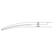 Foarfece chirurgicale Mayo TC Durotip subțiri Aesculap, curbate, vârfuri tocite, 17 cm