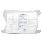 Comprese laparotomice nesterile 40 × 40 cm, 4 straturi, cu fir radiopac de bariu (cutie 250 buc)