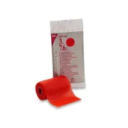 Bandă de imobilizare semirigidă 3M Soft-Cast din fibră de sticlă, roșie, 7,5 cm × 3,65 m (cutie 10 buc)