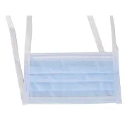Mască chirurgicală AFLUID 4 straturi tip IIR cu șnururi, rezistentă la stropire cu lichide, albastru deschis (cutie 600 buc)