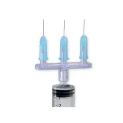 Conector multi-injector pentru mezoterapie drept cu 3 căi de ieșire, conexiune Luer (cutie 50 buc)
