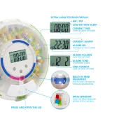 Dispenser automat de medicamente cu Bluetooth și 28 compartimente
