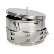 Tambur de sterilizare din inox AISI304, diametru 390 mm, înălțime 250 mm (1 buc)