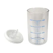 Borcan colector autoclavabil 4 litri cu capac Makrolon® pentru aspiratoare (1 buc)
