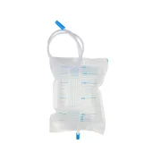 Pungă de urină 2000 ml cu valvă antireflux și tub 90 cm, fără latex și DEHP (cutie 250 buc)