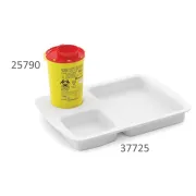Tavă compartimentată pentru transport containere și deșeuri spitalicești 35 × 24,5 × 4,4 cm (cutie 24 buc)