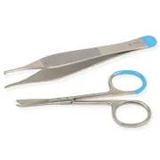 Set proceduri suturare steril cu foarfecă Spencer și pensetă Adson (cutie 25 buc)