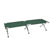 Pat de campanie pliabil GIMA, aliaj de aluminiu, verde