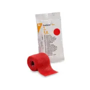 Bandă sintetică rigidă 3M Scotchcast Plus 5 cm × 3,65 m, roșie (cutie 10 buc)