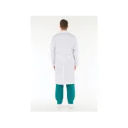 Halat medical alb pentru bărbați, bumbac 100%, mărimea 46