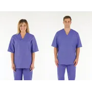 Bluză medicală unisex din bumbac 100%, albastru indigo, mărimea M (1 buc)