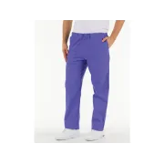 Pantaloni medicali unisex din bumbac 100%, albastru indigo, mărimea XXL