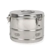 Tambur de sterilizare din inox AISI304, diametru 240 mm, înălțime 190 mm (1 buc)