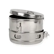 Tambur de sterilizare din inox AISI304, diametru 240 mm, înălțime 190 mm (1 buc)