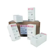Comprese din tifon de bumbac 7,5 × 7,5 cm, 12 straturi, nesterile (cutie 1000 buc)