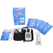 Glucometru Gima mg/dL, kit complet cu 10 teste și soluție de control (1 buc)