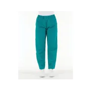 Pantaloni medicali unisex din bumbac 100%, verde, mărimea XS
