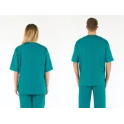 Bluză medicală unisex din bumbac 100% verde, mărimea XL