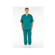 Bluză medicală unisex din bumbac 100% verde, mărimea XL