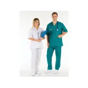 Bluză medicală unisex din bumbac 100% verde, mărimea XXL