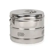 Tambur de sterilizare din inox AISI304, diametru 190 mm, înălțime 160 mm (1 buc)