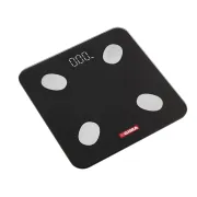 Cântar digital de analiză corporală GIMAFIT cu aplicație GimaAPP și Bluetooth, negru