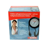 Tensiometru aneroid de perete DALLAS cu cadran mare Ø 147 mm și coș pentru manșetă (1 buc)
