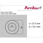 Mască facială din silicon Ambu Baby nr. 0A pentru nou-născuți și prematuri, albastră (1 buc)