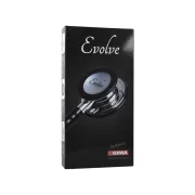 Stetoscop Gima Evolve cu cap dublu lucios, binaural oglindă, tub bordeaux, 75 cm (1 buc)
