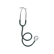 Stetoscop Gima Evolve cu cap dublu lucios, binaural oglindă, tub verde închis, 75 cm (1 buc)
