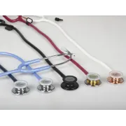 Stetoscop Gima Evolve cu cap dublu, cap integral negru și tub verde smarald (1 buc)